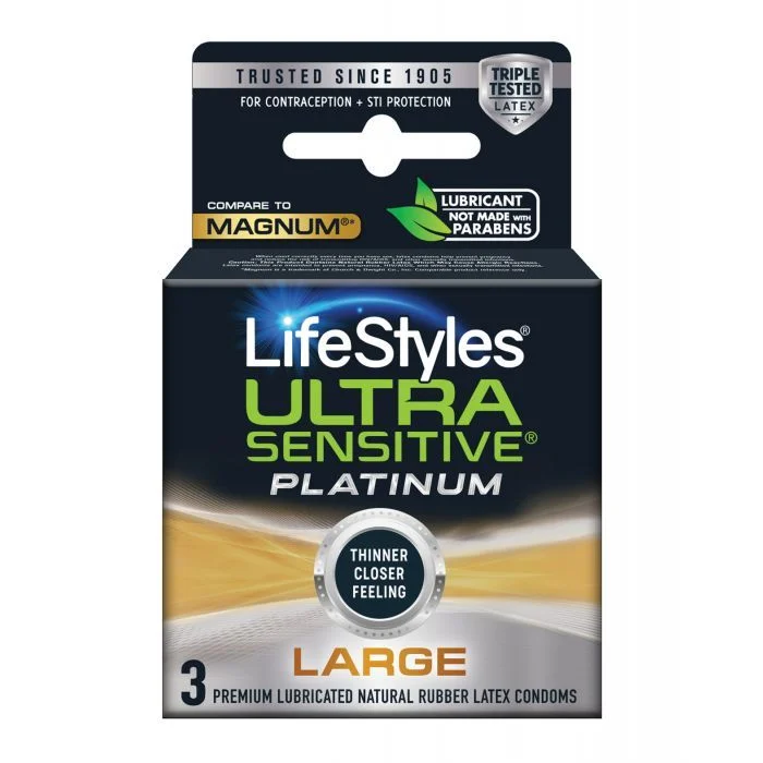 LifeStyles Ultra Sensitive Platinum Large 3 Pack