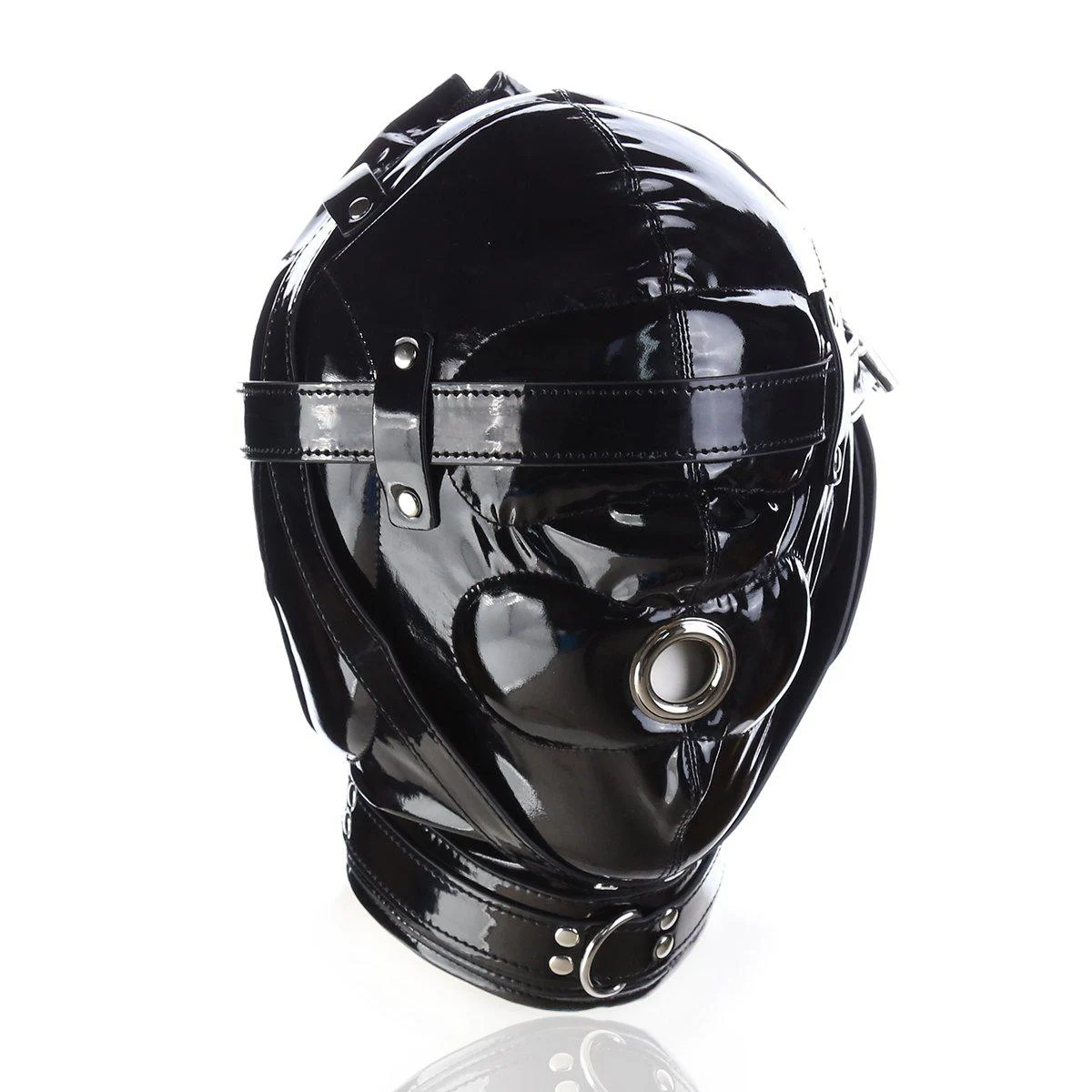 Locking Deprivation Mask with 1 Nose Hole