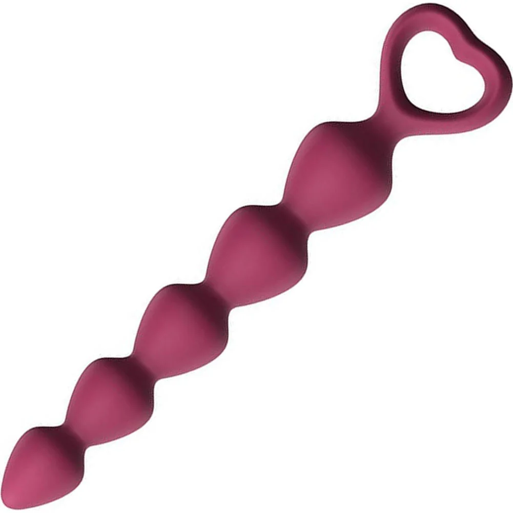 Love to Love Bing Bang Medium Anal Beads, 7", Plum