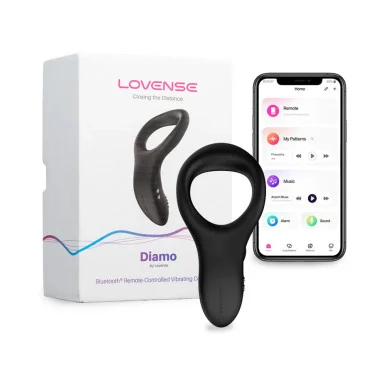 Lovense Diamo Bluetooth Remote Controlled Vibrating Cock Ring