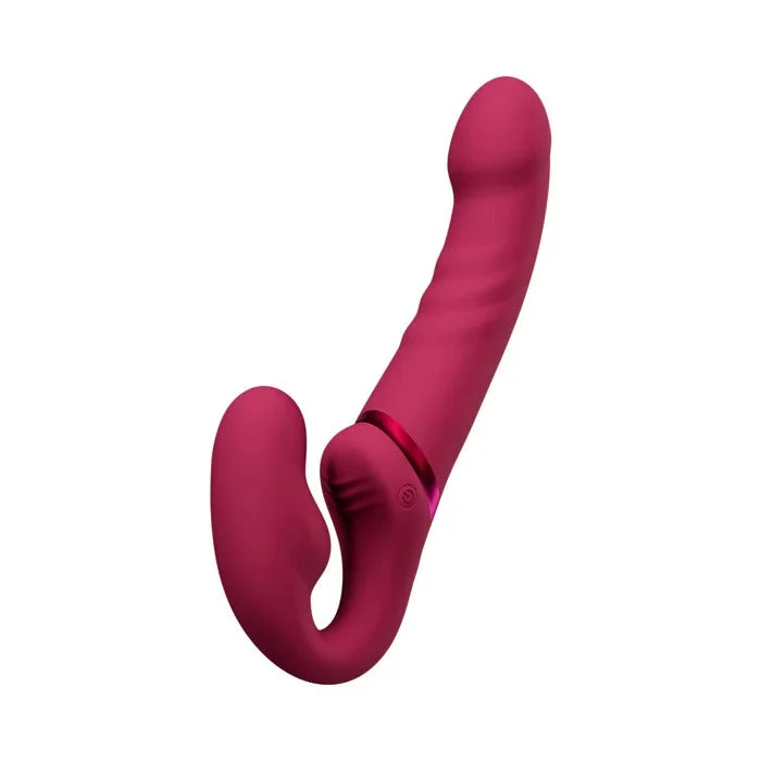 Lovense Lapis Strapless Strap On Dildos Double-Ended G Spot Vibrator with Flexible Bulb Vibrating Butt Plug Adult Toy & Game Remote Control Clitoral Stimulator Sex Toys for Women Lesbian Couple