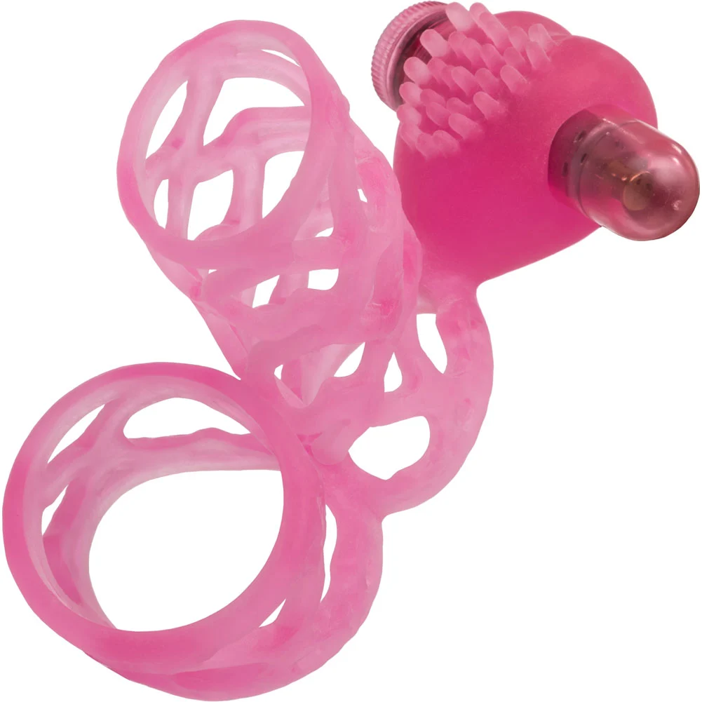 Lovers Cage Vibrating Penis Sleeve, 3", Pink