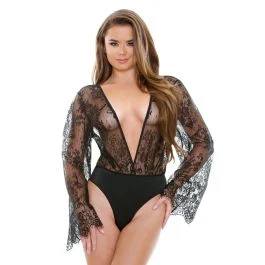 Luna Kimono Sleeved Lace Romper R523 Romp