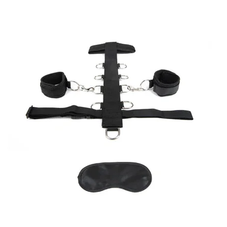 LUX FETISH 3PC ADJUSTABLE NECK & WRISTRAINT SET