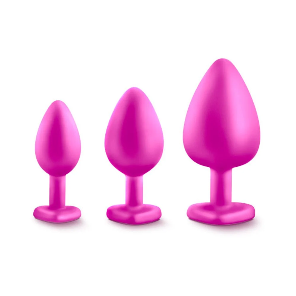 Luxe 3-Piece Bling Plug Training Kit with White Gem Base