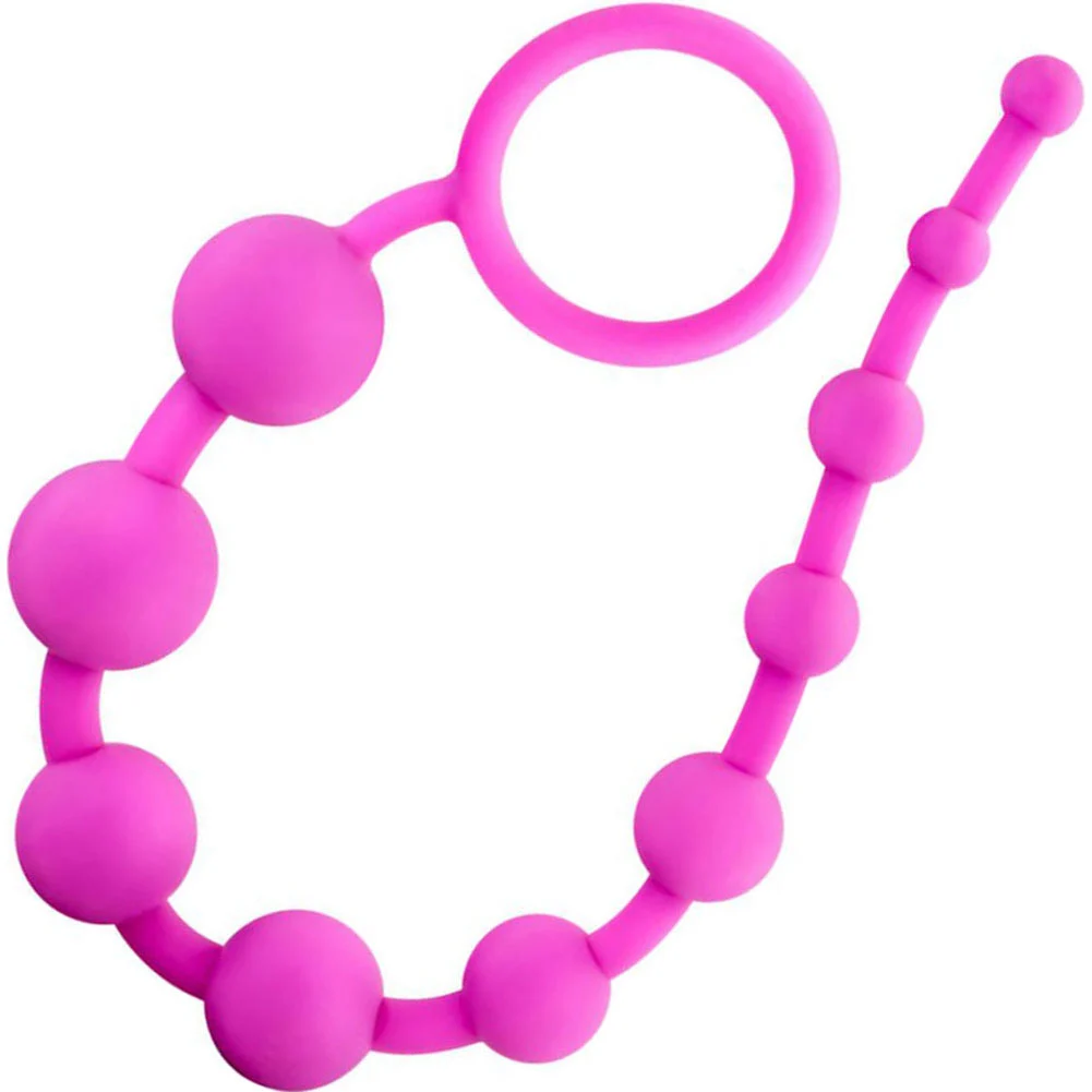 Luxe Premium Silicone Graduated Beads, 12.5", Pink
