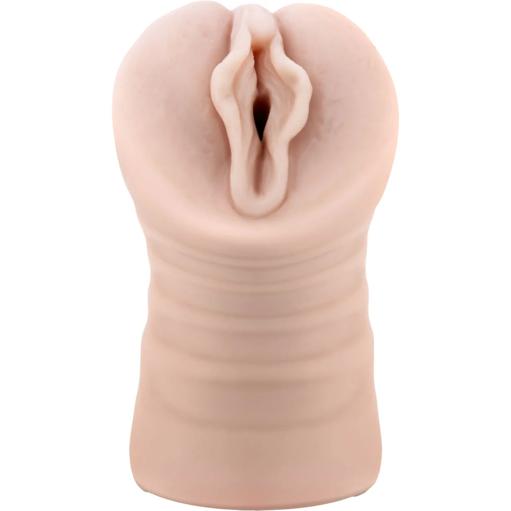 M for Men Ashley Vibrating Stroker Masturbator, 5.25", Vanilla