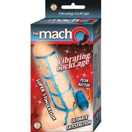 The Macho Cock Cage Blue Vibrating