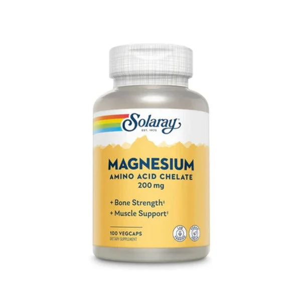 Magnesium Amino Acid Chelate 200 Mg 100 Vegcaps