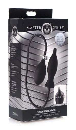 Master Series Dark Inflator Inflatable Silicone Anal Plug
