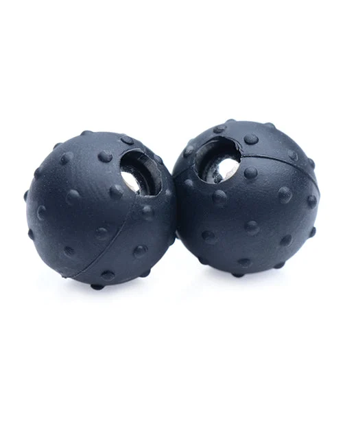 Master Series Dragon's Orbs Nubbed Silicone Magnetic Balls - Black