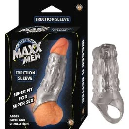 Maxx Men Erection Penis Sleeve Clear
