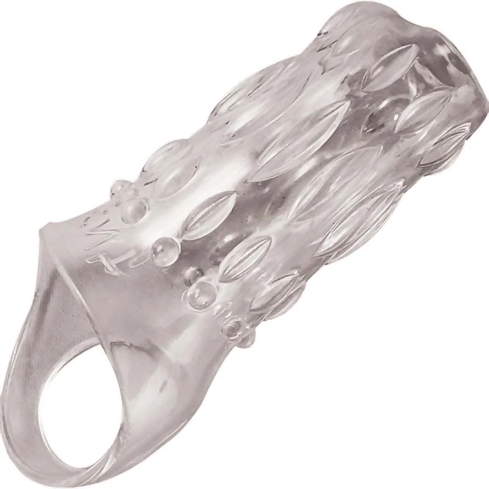 Maxx Men Textured Erection Sleeve, 4.5", Clear