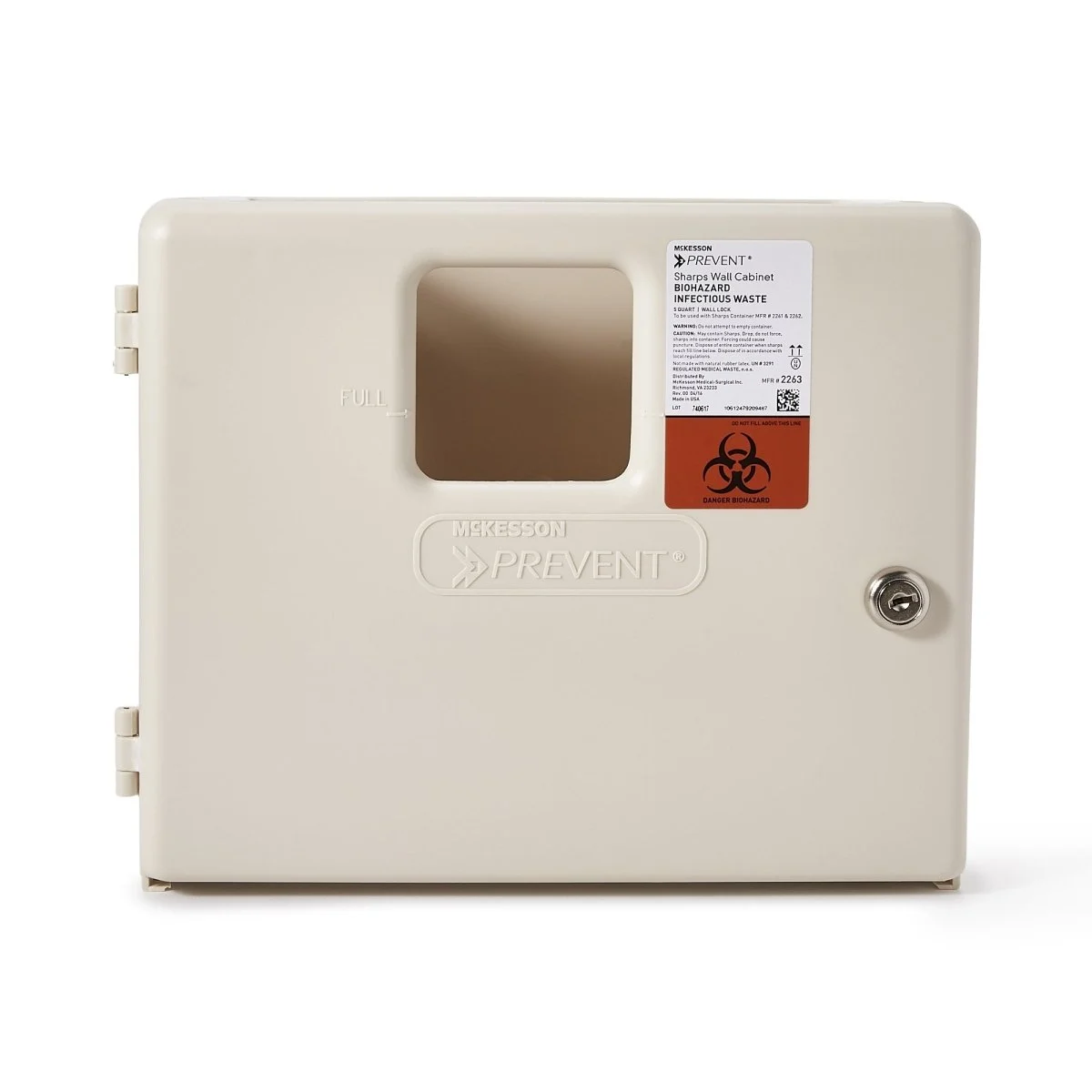 Mckesson Prevent Sharps Collector Wall Cabinet