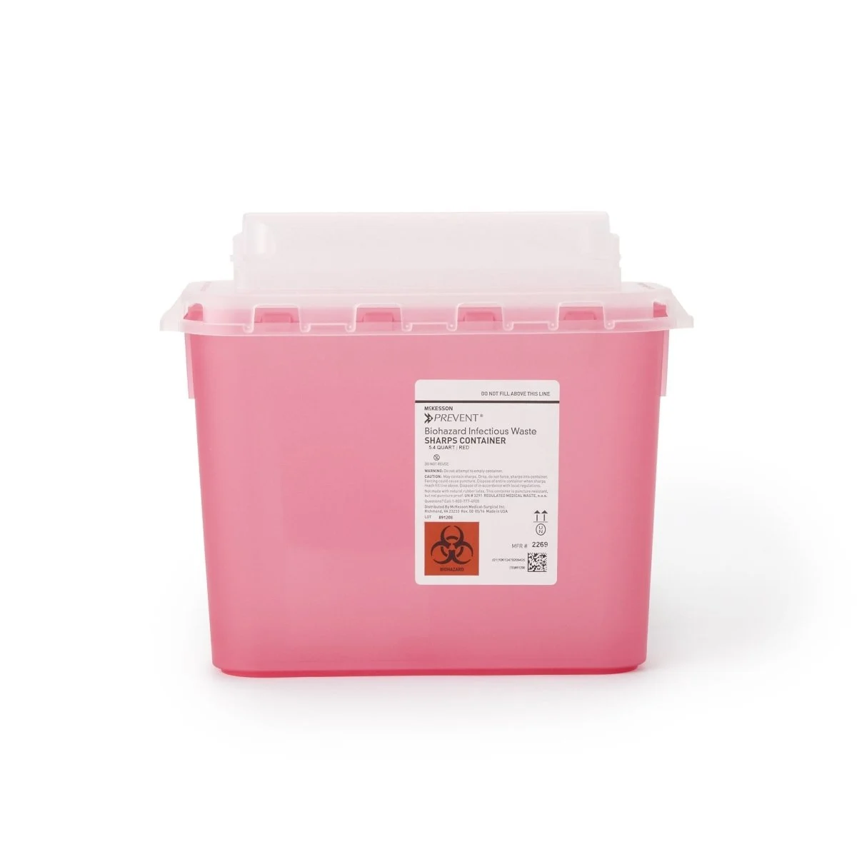 Mckesson Prevent Two Piece Sharps Container