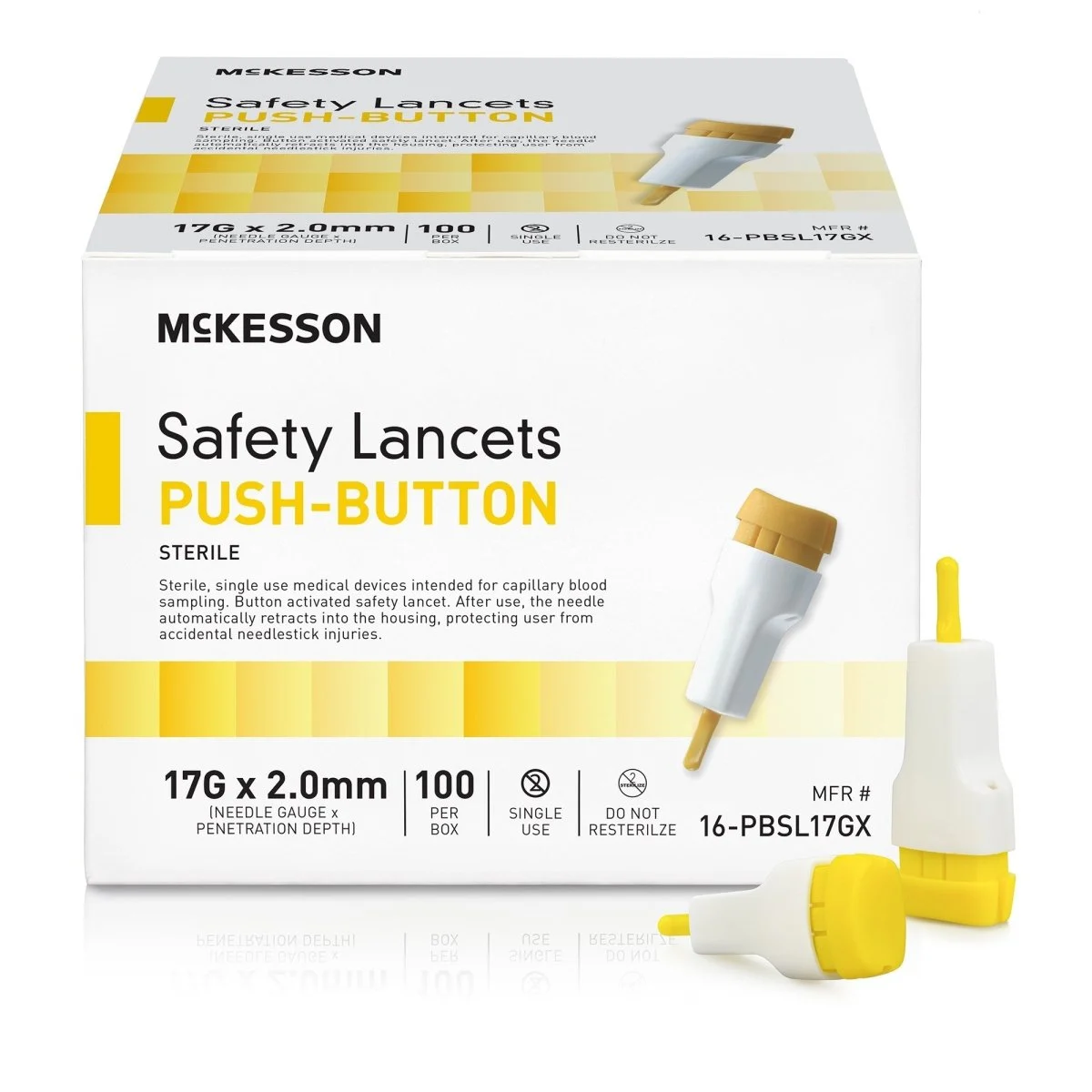 McKesson Push Button Safety Lancets