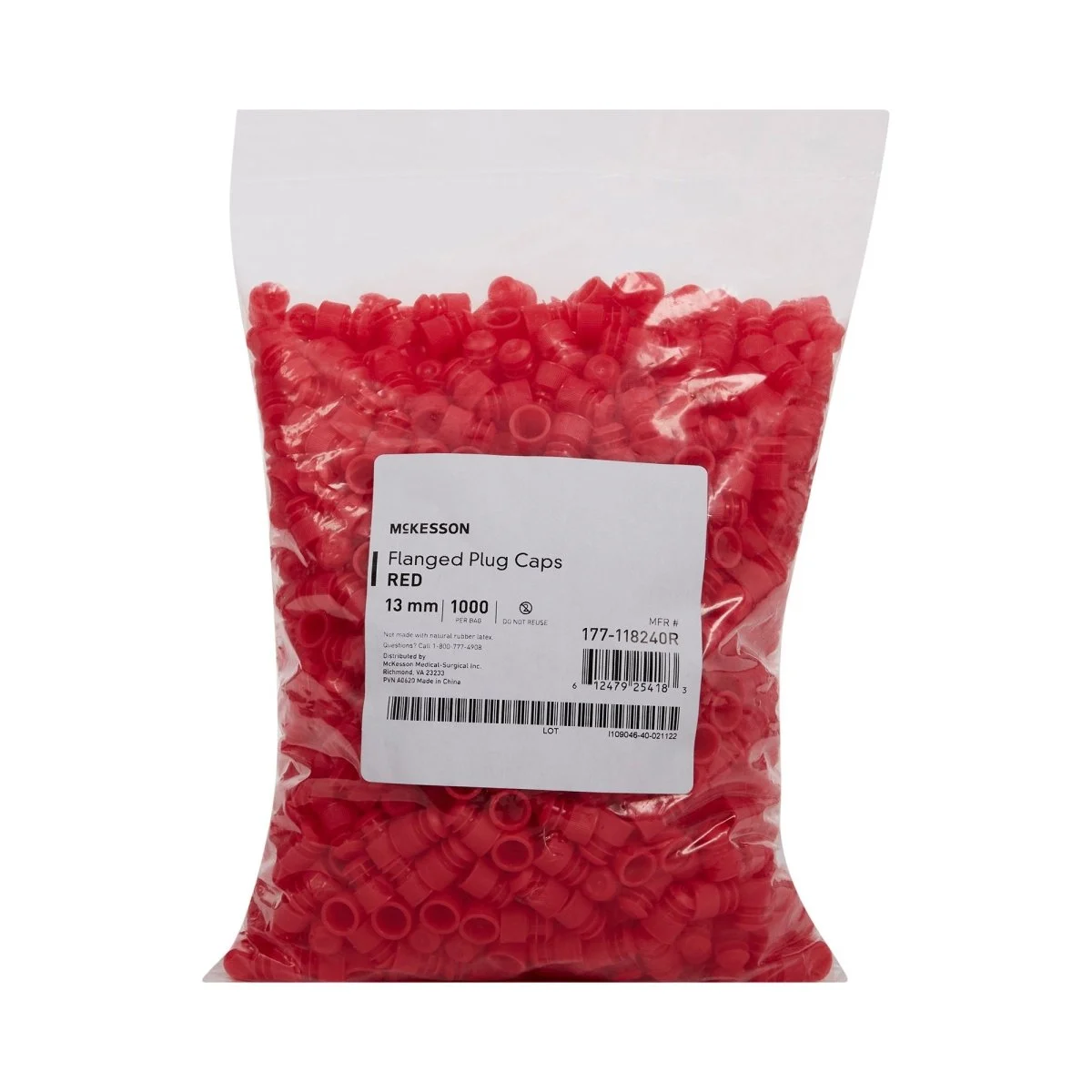 Mckesson Red Tube Closure For Use With 13 Mm Blood Drawing Tubes