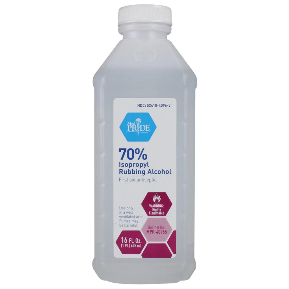 MedPride Isopropyl Rubbing 70%Alcohol - 16oz -Case of 24
