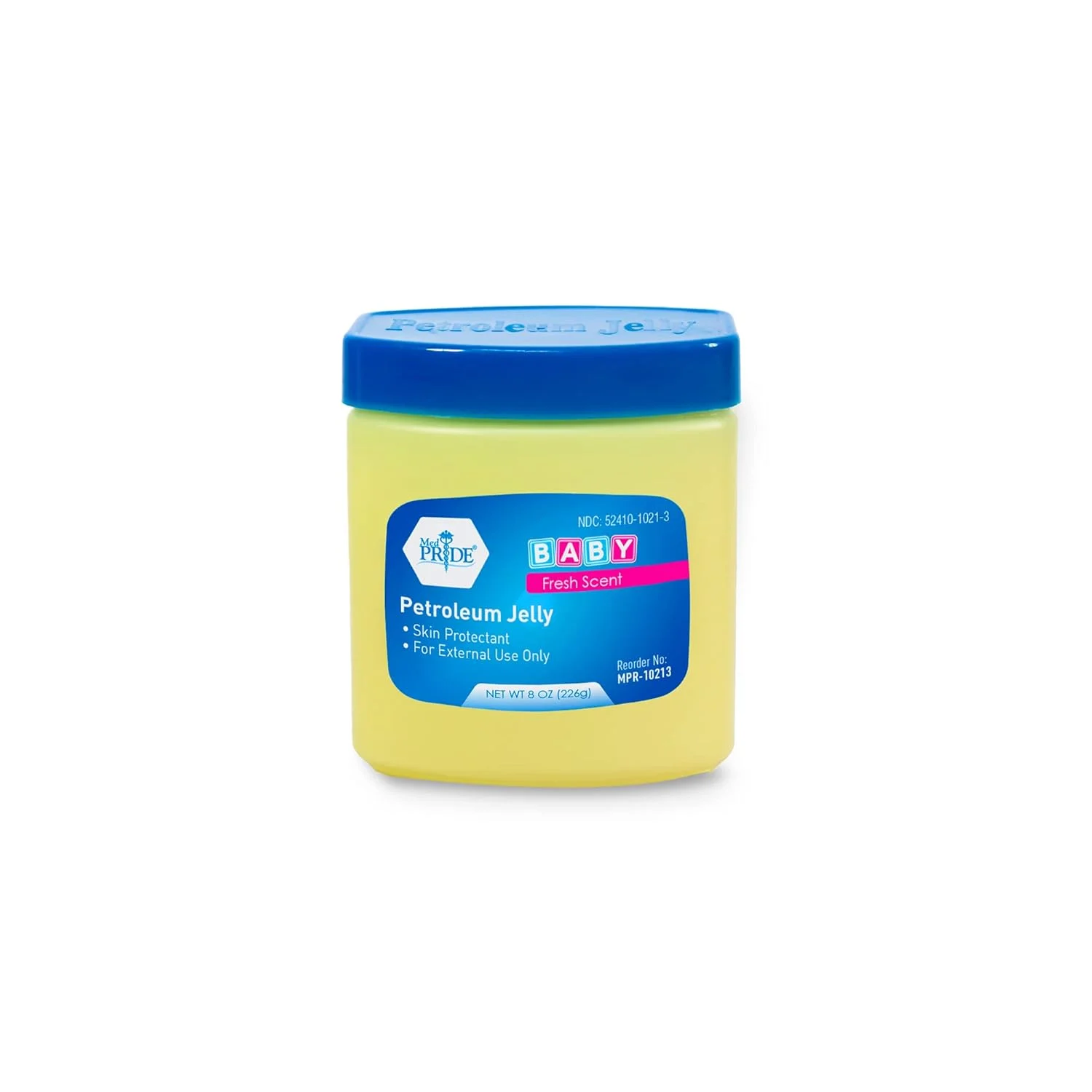 MedPride Petroleum Jelly With Fresh Baby Scent- Blue - 8 oz - 24/cs.