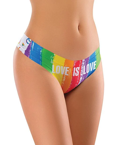 Mememe Love Is Love Printed Thong