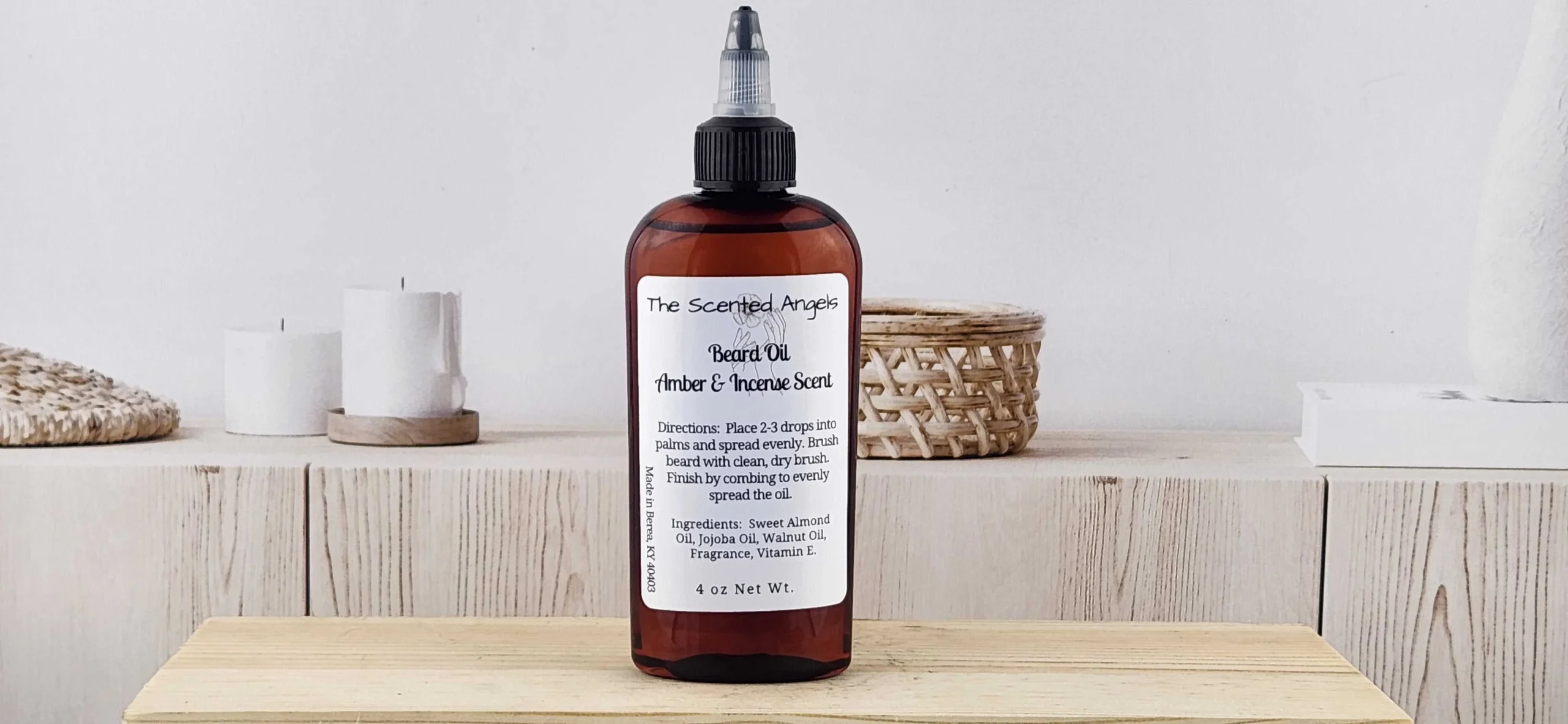 Men's Beard Oil - Amber & Incense Fragrance