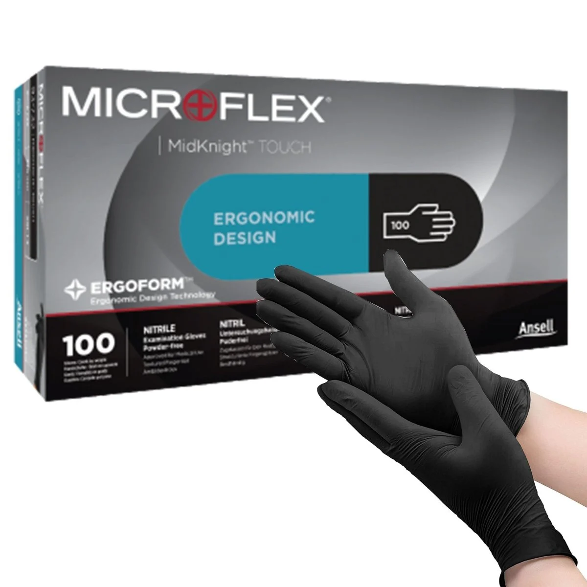 Microflex Midknight Touch 93 733 Nitrile Exam Gloves