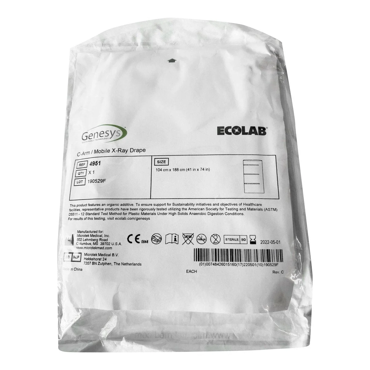 Microtek Medical C Arm Drape