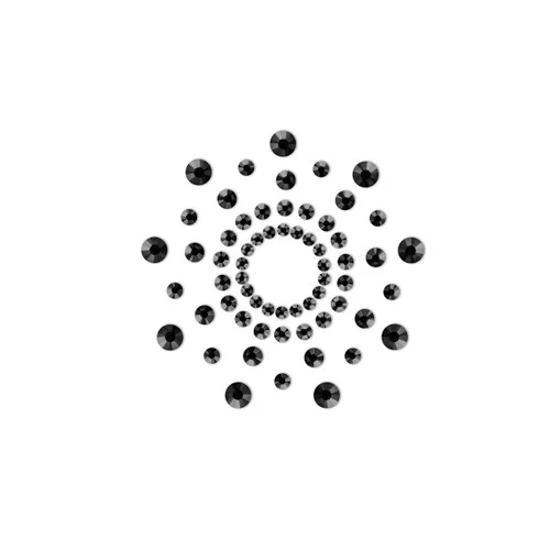Mimi Black Rhinestone Circle Pasties Body Jewelry by Bijoux Indiscrets