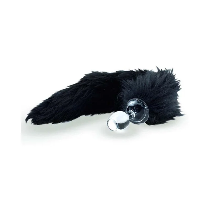 Minx Faux Fur Tail Butt Plug Black