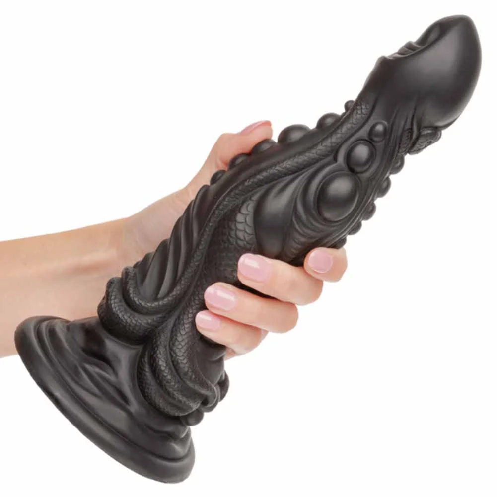 Monster Dong The Colossus Silicone Dildo, 9.75", Black