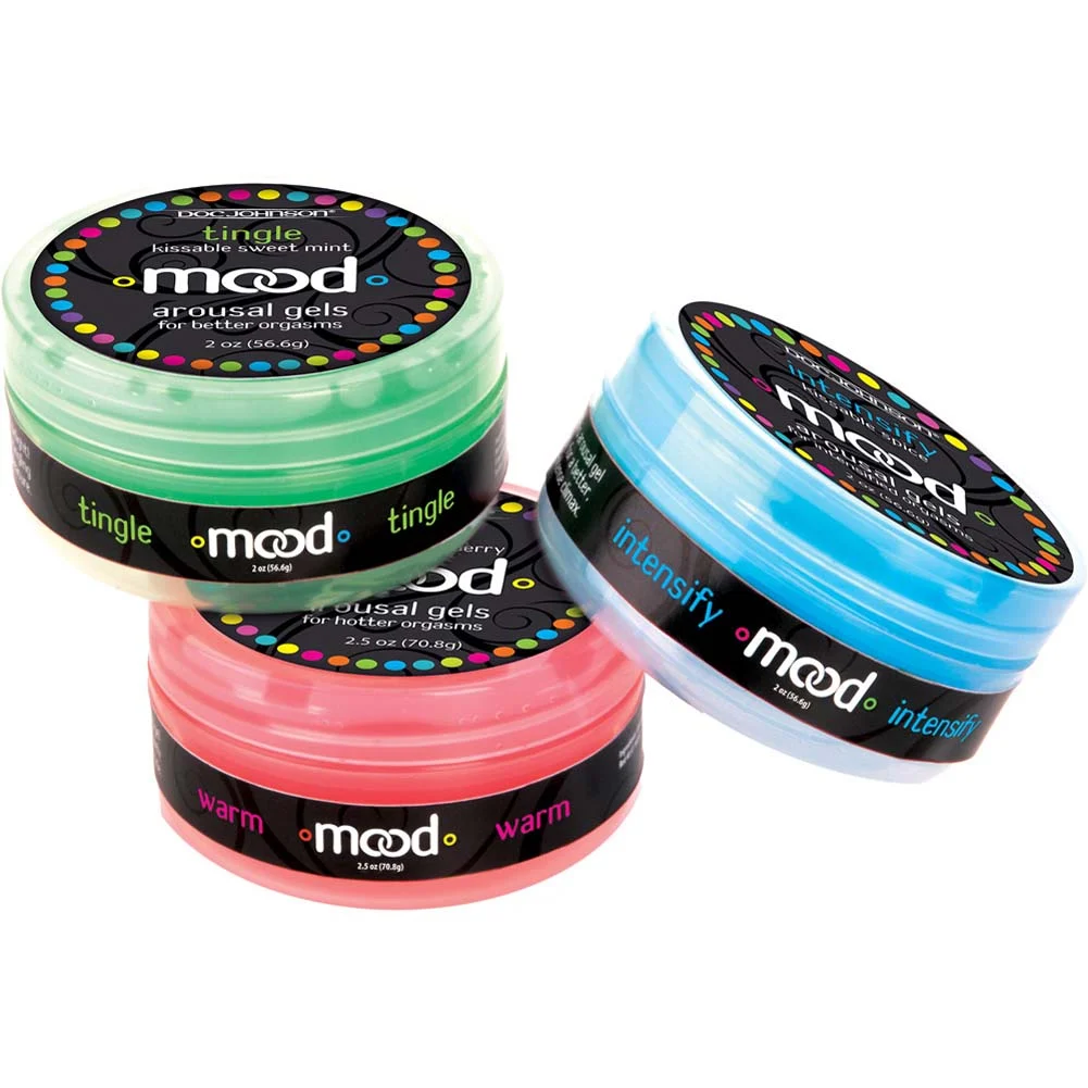 Mood Arousal Gels Pack of 3 Warm, Tingle, and Intensify, 2 oz. Each
