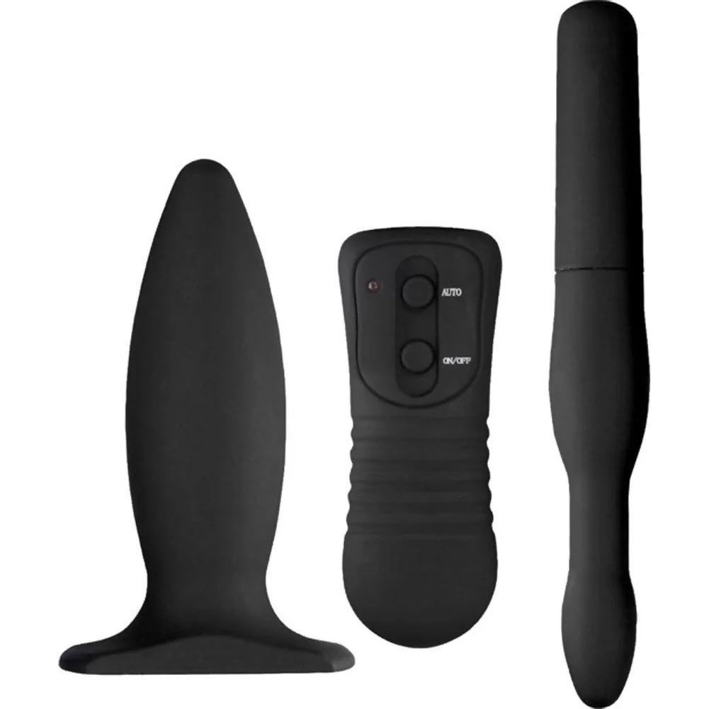 My 1st Anal Explorer Vibrating Butt Plug and Probe Kit, Black
