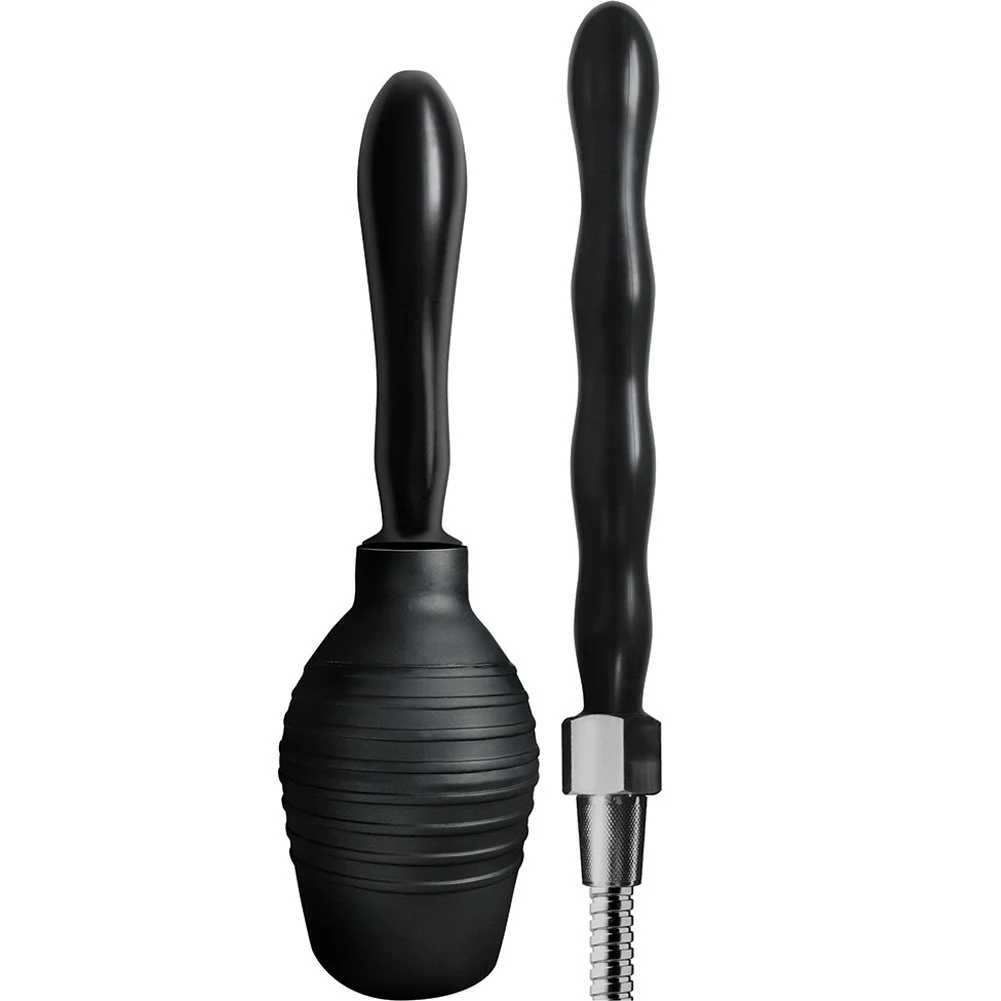 Nasstoys Commander Cleaning Kit with Douche Enema and 2 Nozzles, Black