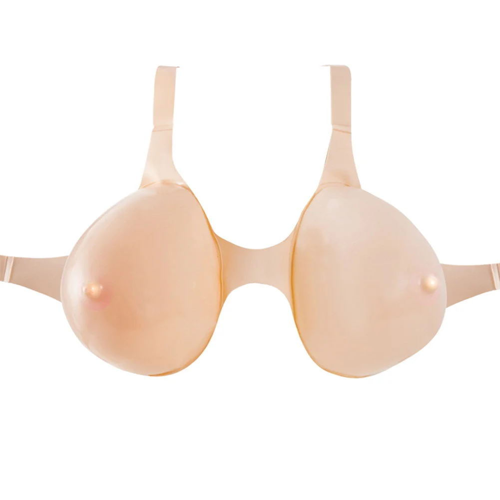 Nasstoys Get It On Inflatable Strap-On Boobs, Ivory Flesh