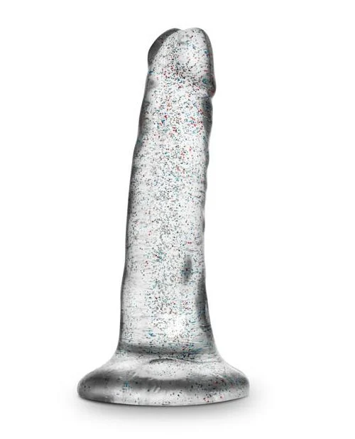 Naturally Yours - 5.5 inch Glitter Dong - Sparkling Clear