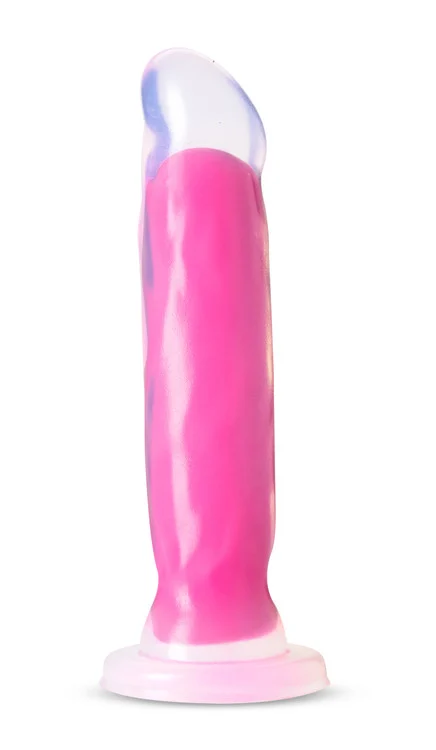 Neo Elite Glow in the Dark Marquee Neon Pink Dual Density 8 Inch Dildo
