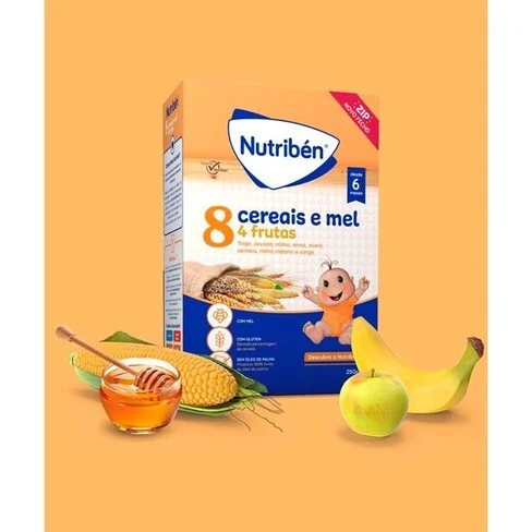 Nutribén Porridge 8 Cereals Honey and 4 Fruits From 6 Months