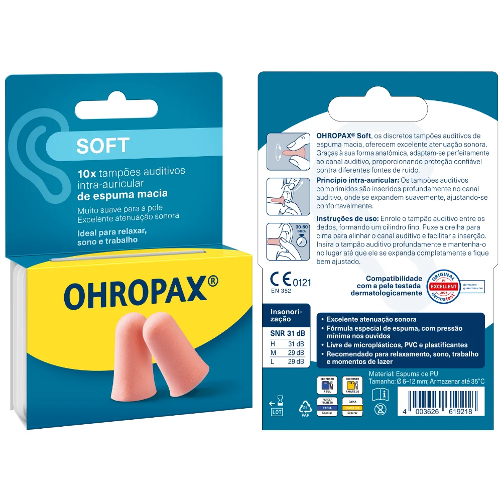 Ohropax Soft Foam Earplugs