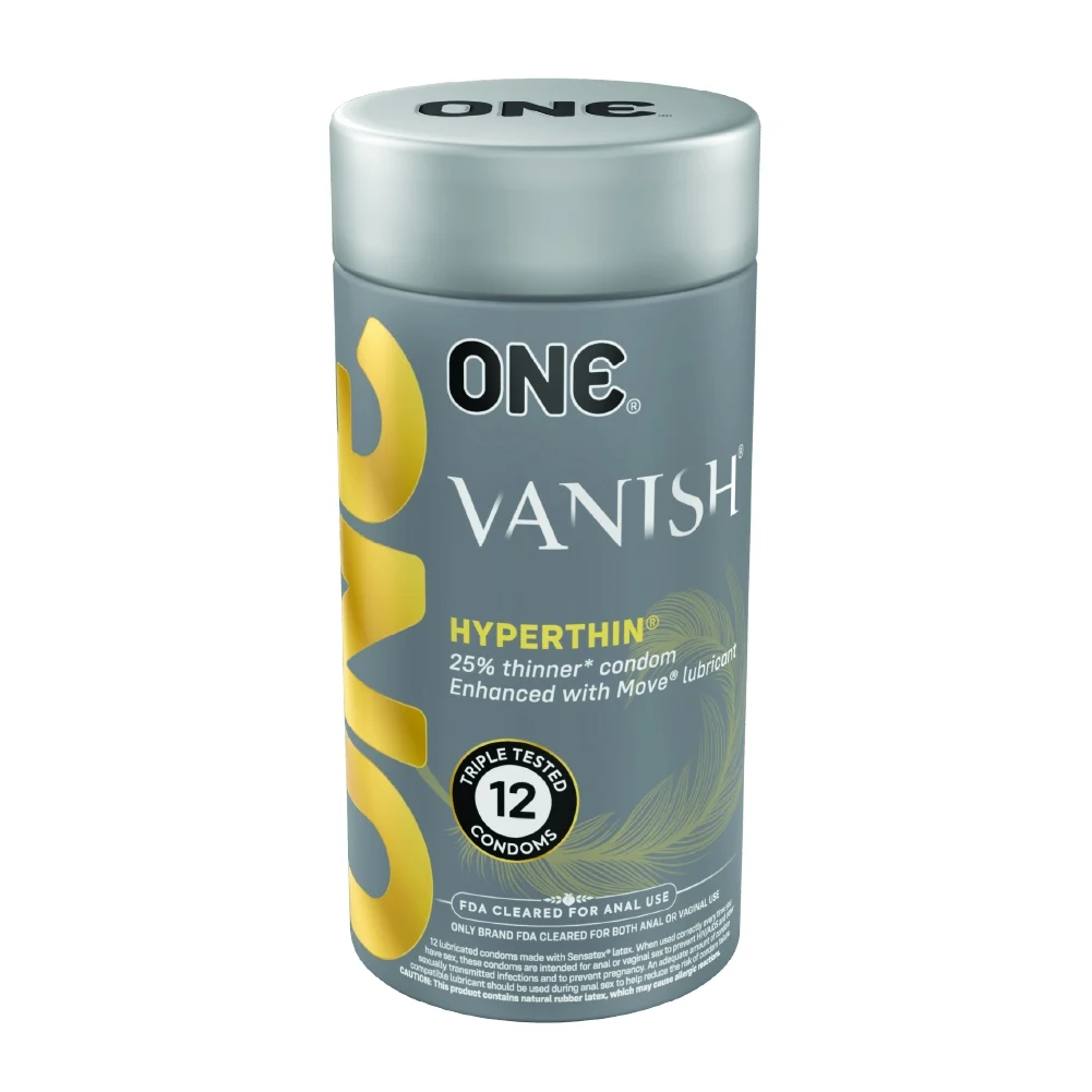 ONE Vanish Hyperthin 12 Count Lubricated Latex Condoms
