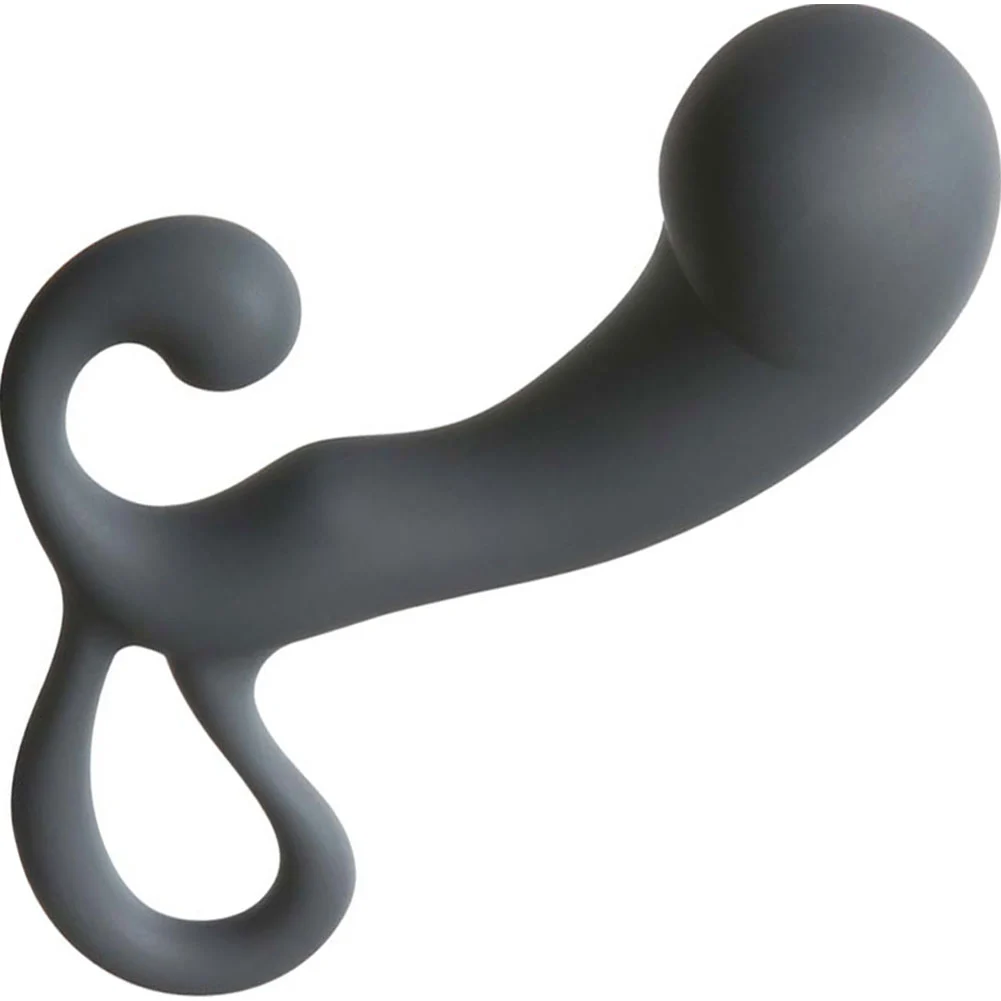 OptiMALE Silicone P-Massager for Men, 4", Slate