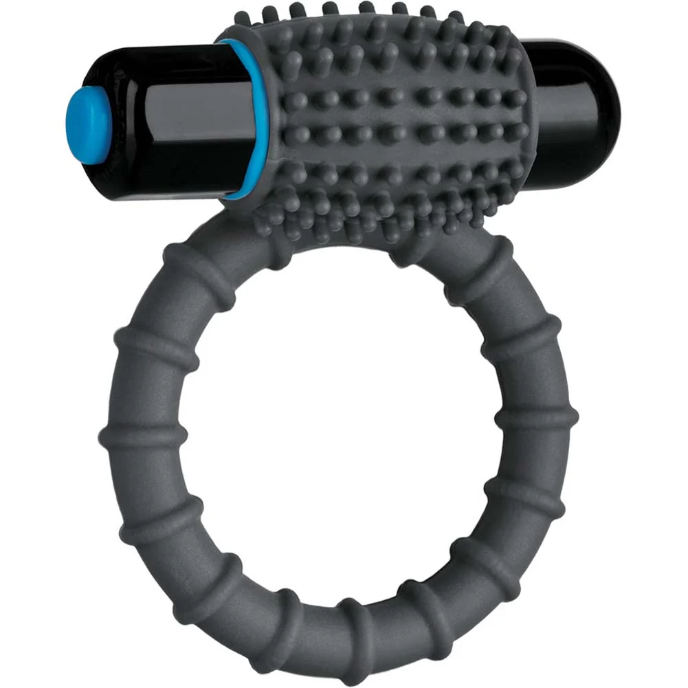 OptiMALE Silicone Vibrating C-Ring, Slate