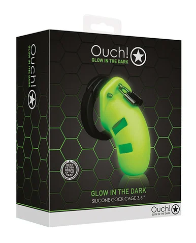 Ouch! Glow In The Dark Silicone Cock Cage 3.5"