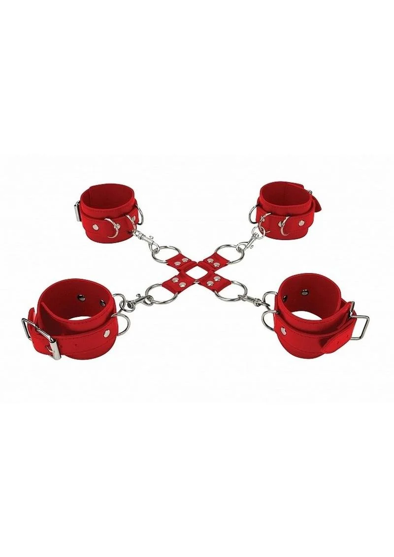 Ouch! Leather Hand & Leg Cuffs