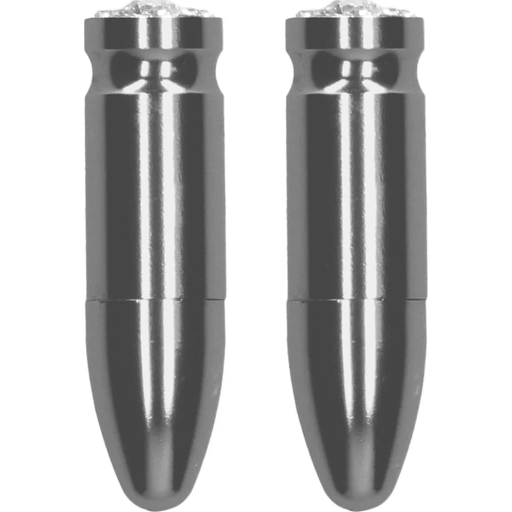 Ouch Magnetic Nipple Clamps, Diamond Bullet, Grey