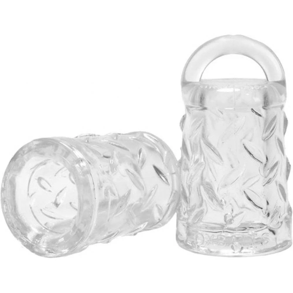 OxBalls Atomic Jock Gripper Nipple Suckers, 2", Crystal Clear