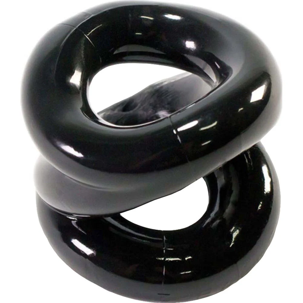 OxBalls Atomic Jock Z-Balls Ballstretcher and Penis Ring, 1", Black