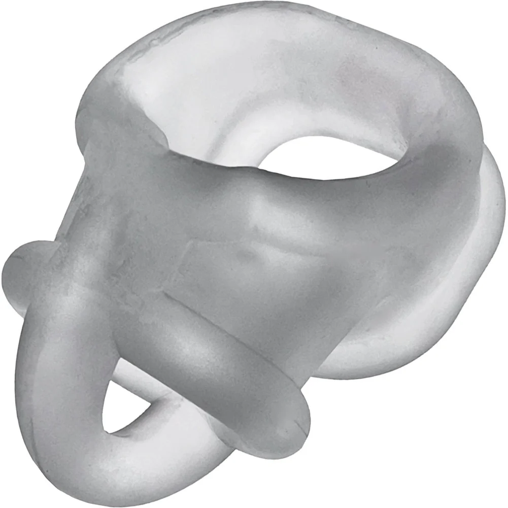 OxBalls Ballsling with Testicle Splitter, 3", Clear Ice