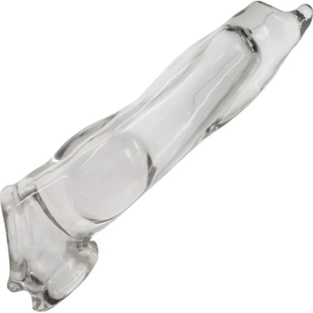 OxBalls Fido Thick Pup-Knot Cocksheath with Ballsling, 9.25", Clear