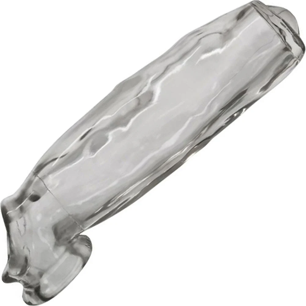 OxBalls Miguel Uncut Cocksheath with Ballsling, 8.25", Crystal Clear