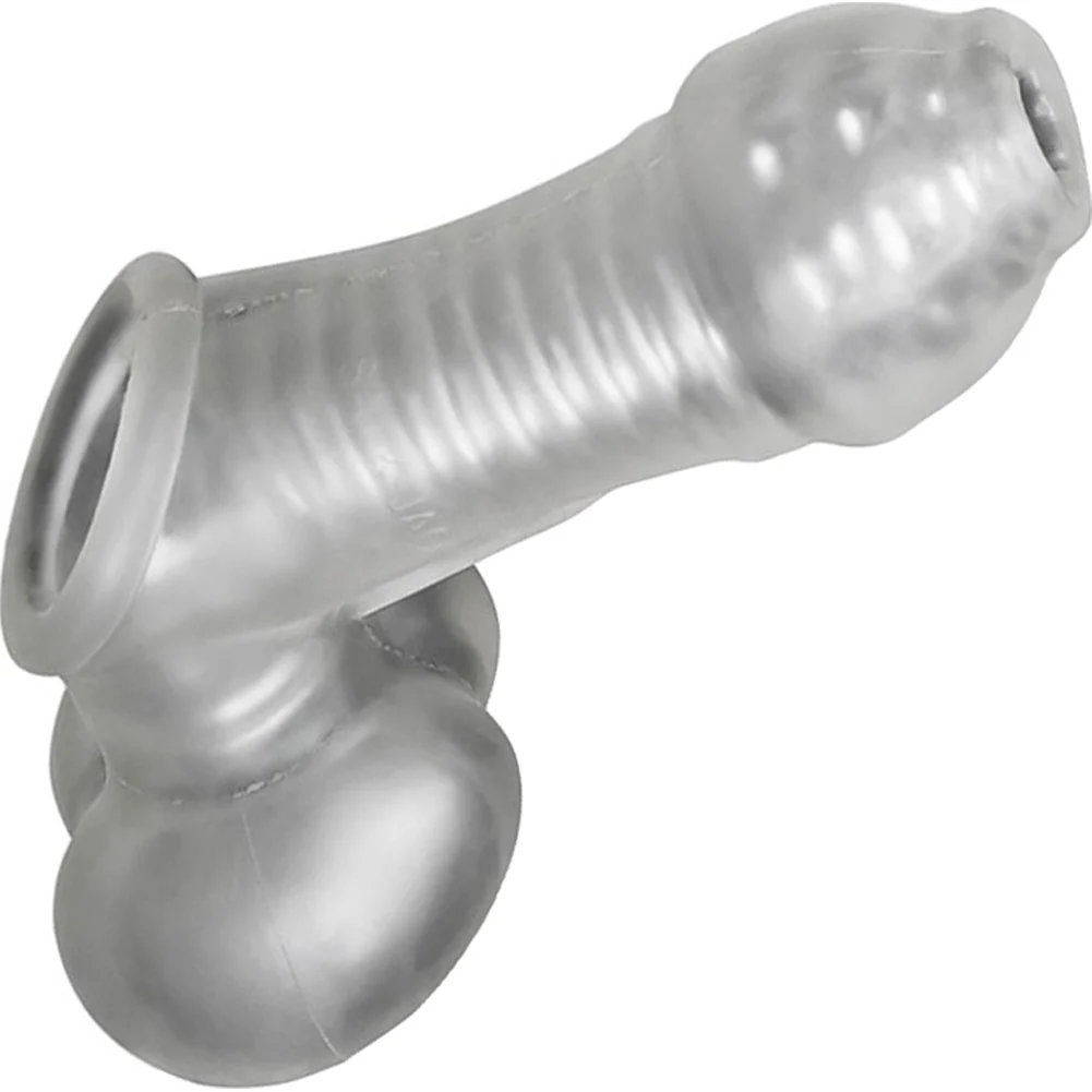 OxBalls Sackjack Wearable Jackoff Sheath, 5.5", Clear Frost